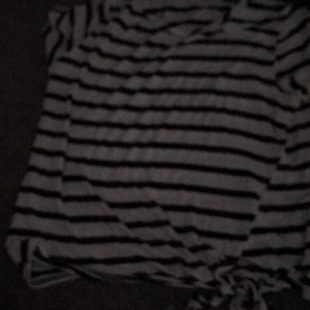 Black stripes on white shirt